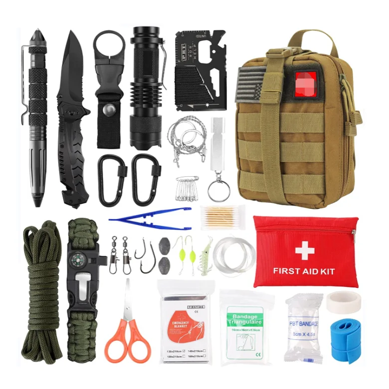 72 in 1 Camping Outdoor Tactical Gear First Aid kit Earthquake Emergency Survival Kit supplier