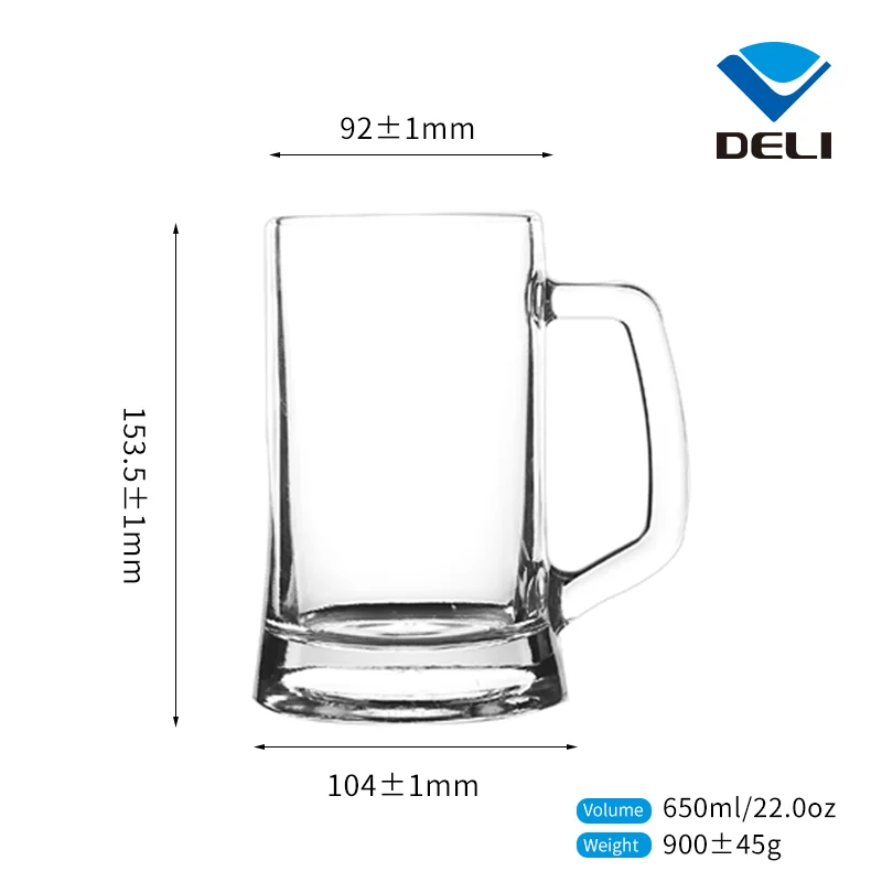 Fair Price Deli 650ml 22oz Glassware Large Stock Custom Beer Mugs With