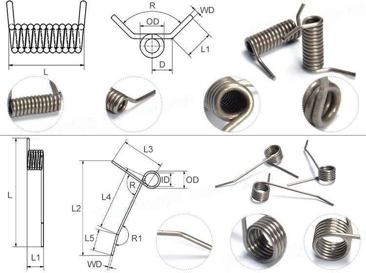 Stainless Steel Ss304 Small Type Coiled Torsion Spring Buy Torsion
