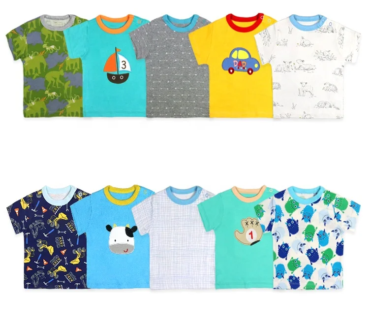 
2020 Fashion Cute Baby T Shirts Newborn Clothes Print Cotton Short Sleeve Baby T-Shirt Unisex 