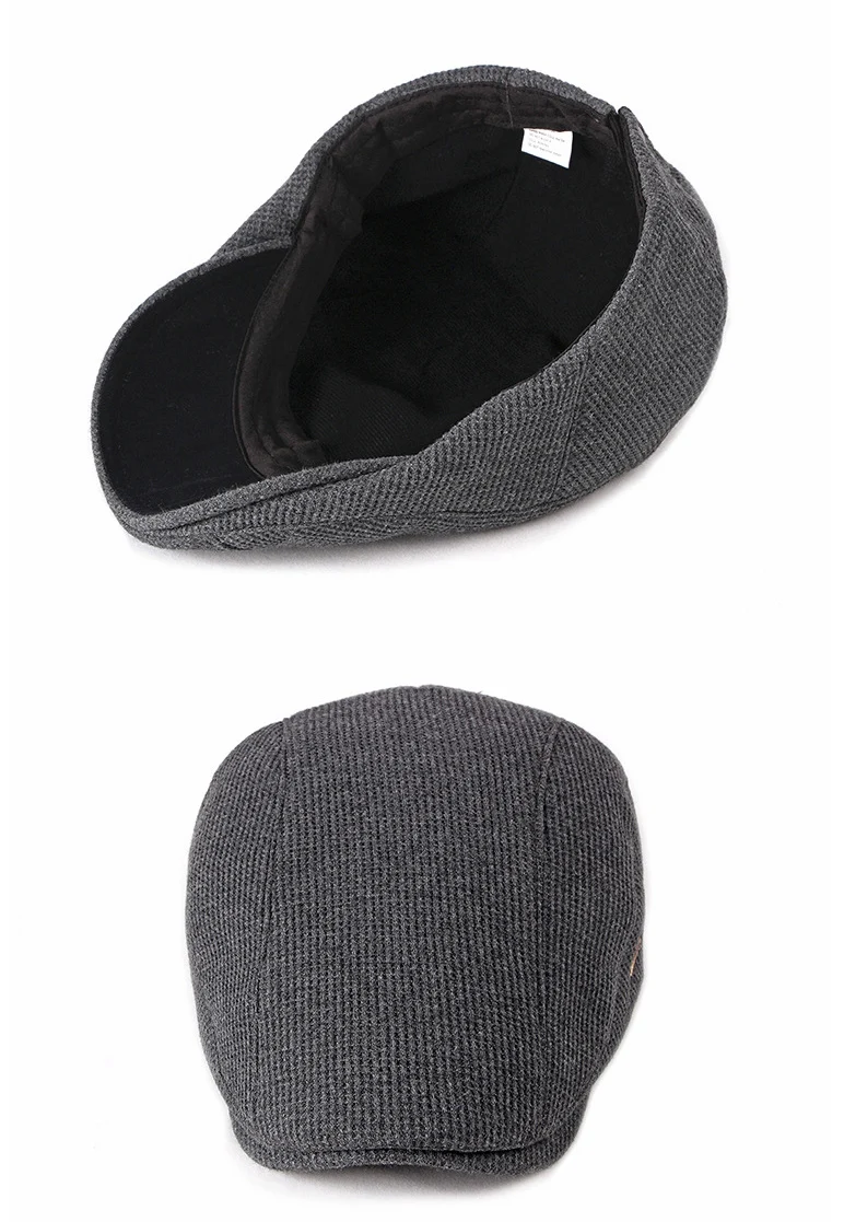 Hot Sale Winter Cut And Sewn Tweed Flat Top Ivy Beret Hat For Men - Buy ...