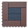 Perfect waterproof wood color wpc tiles outdoor China anti-rot wpc decking tiles