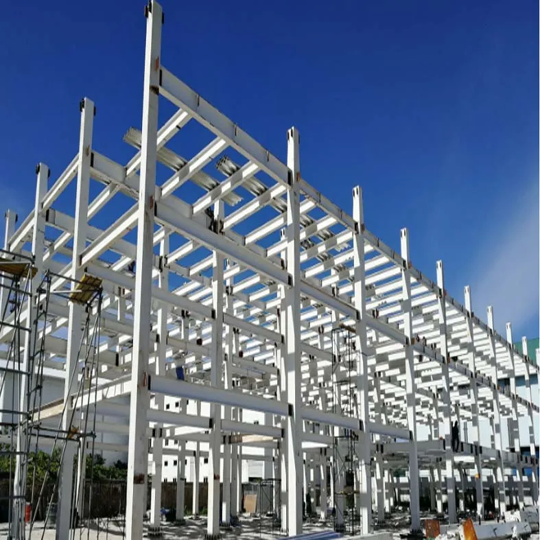 Steel Structure Framed Commercial Office Building, Structural Steel Truss Prefab Construction with Drawing