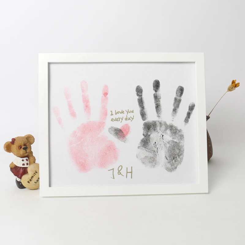 Couple's Handprint Commemorative Photo Frame Two Hands Handprint Photo