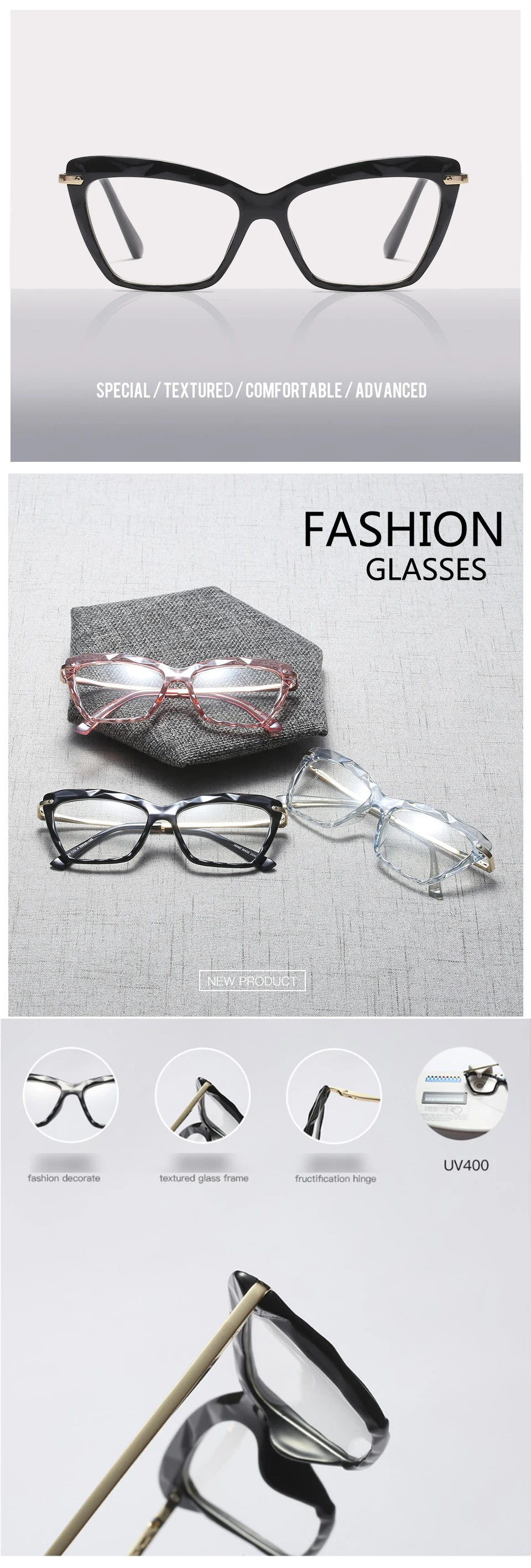 2022 new Fashion Square Glasses Frames Women Trending Styles Brand Optical Computer Glasses Oculos De Grau Feminino Armacao Alibaba