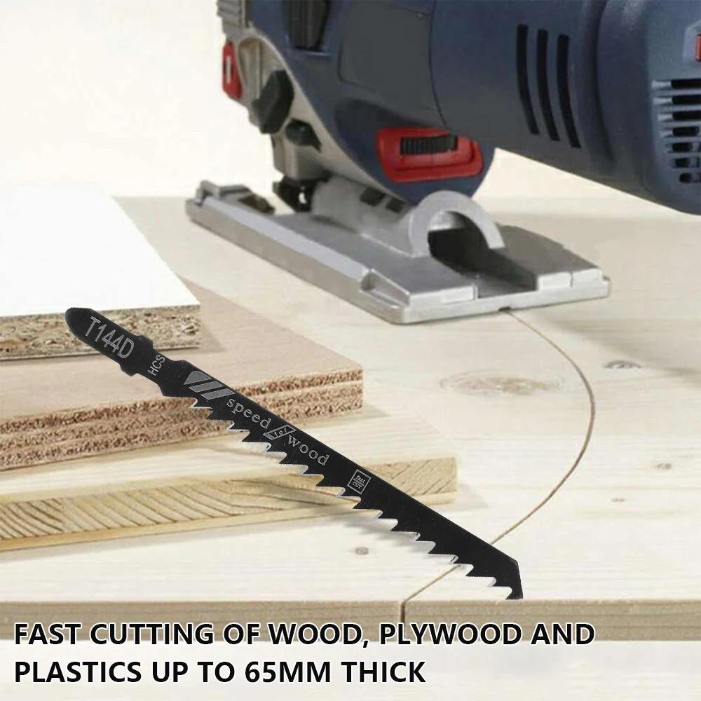 5Pcs T344D T-shank Saw Blades Wood Plastic Plywood Cutting Tools for Jigsaw CN 