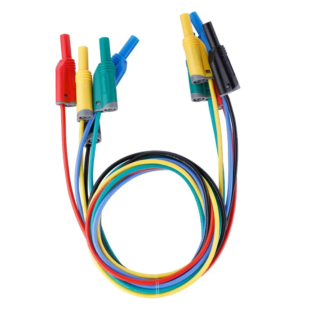 Test Leads Probes Cable 4mm Banana Plug P1050 Double-End Stackable 1m for Digital Multimeter Electric Testing