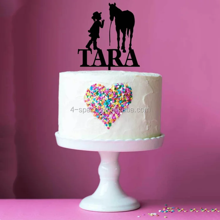 Garniture De Gateau En Plexiglas Avec Nom Noir Personnalise 1 Piece Decor De Fete D Anniversaire En Forme De Cheval Pour Fille Buy Toppers Faits Sur Commande De Gateau De Nom Acrylique Noir Decoration De Gateau De Fete