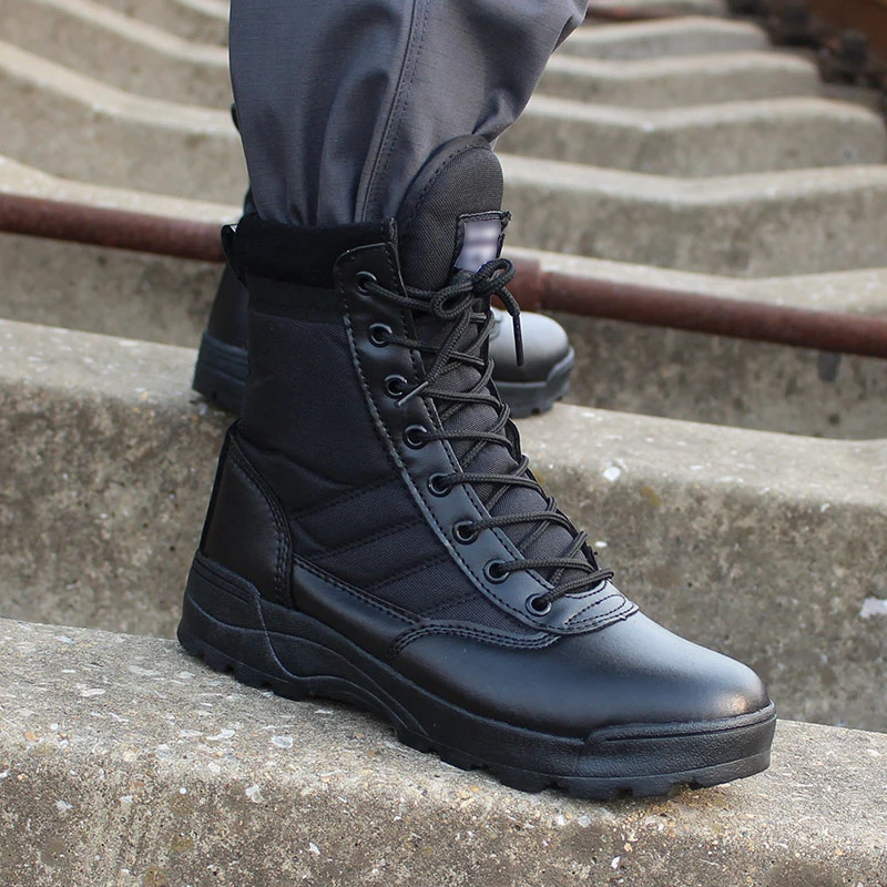 black military boots mens