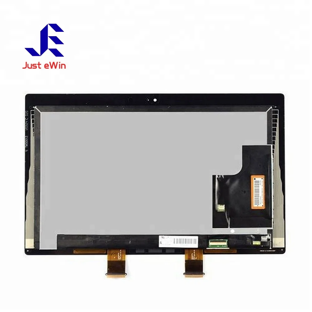 Side-by-side comparison of original Surface Pro 5 screen and third-party replacement showing identical bezel fit