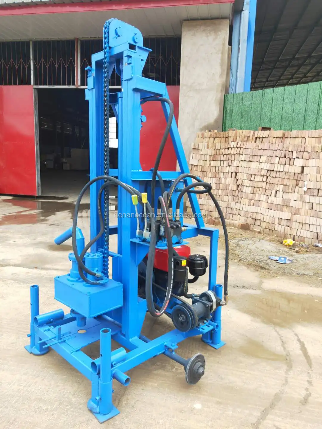 Diesel Borehole Equipment Used Portable Water Well Drilling Rigs For