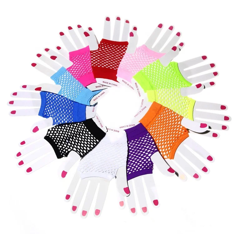 
Sexy Short Fingerless Fishnet Gloves For Women 