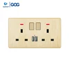 USB 13A UK standard socket out put wall switch with switch control