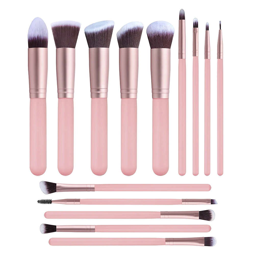 

BUEART  Set Premium Cosmetic Brushes for Foundation Blending Blush Concealer Eye Shadow Cruelty-Free SynthetiC, Black foudation brush
