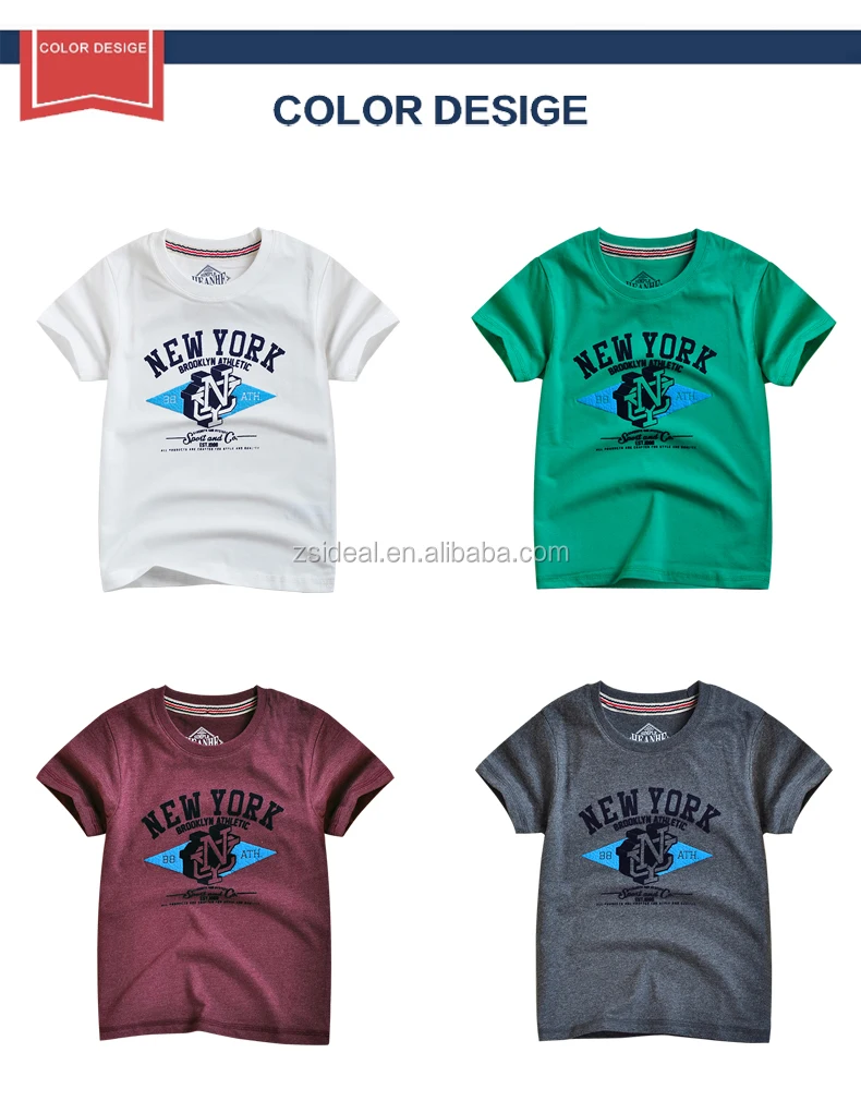 High Quality Kids Gray Nice Cotton T-shirt For Boys In Bulk With