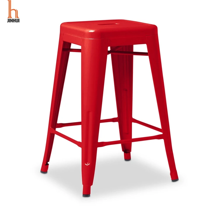 H Jinhui Stackable simple design backless indoor/outdoor bar stool with best price for restaurant and hotel