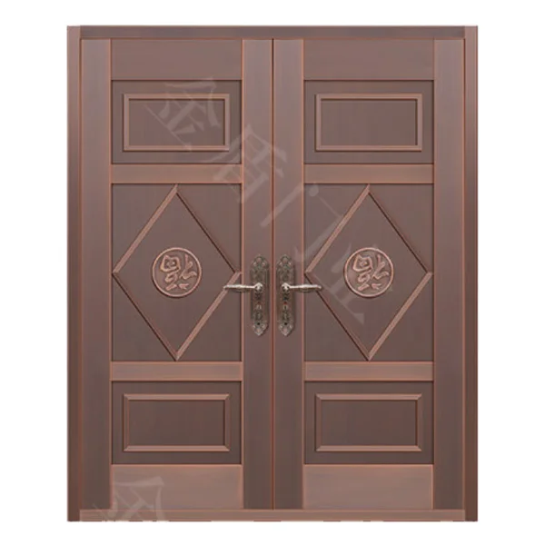 Electronic Lock Safe Garage Side Door Copper Arts Decorative Metal