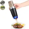 Blue LED Light Acrylic Body Automatic Pepper Mills Electronic Salt and Pepper Grinders