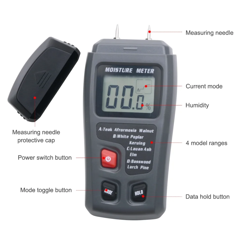 Industrial Moisture Testing Meter Moisture Meters Digital Wood Humidity ...