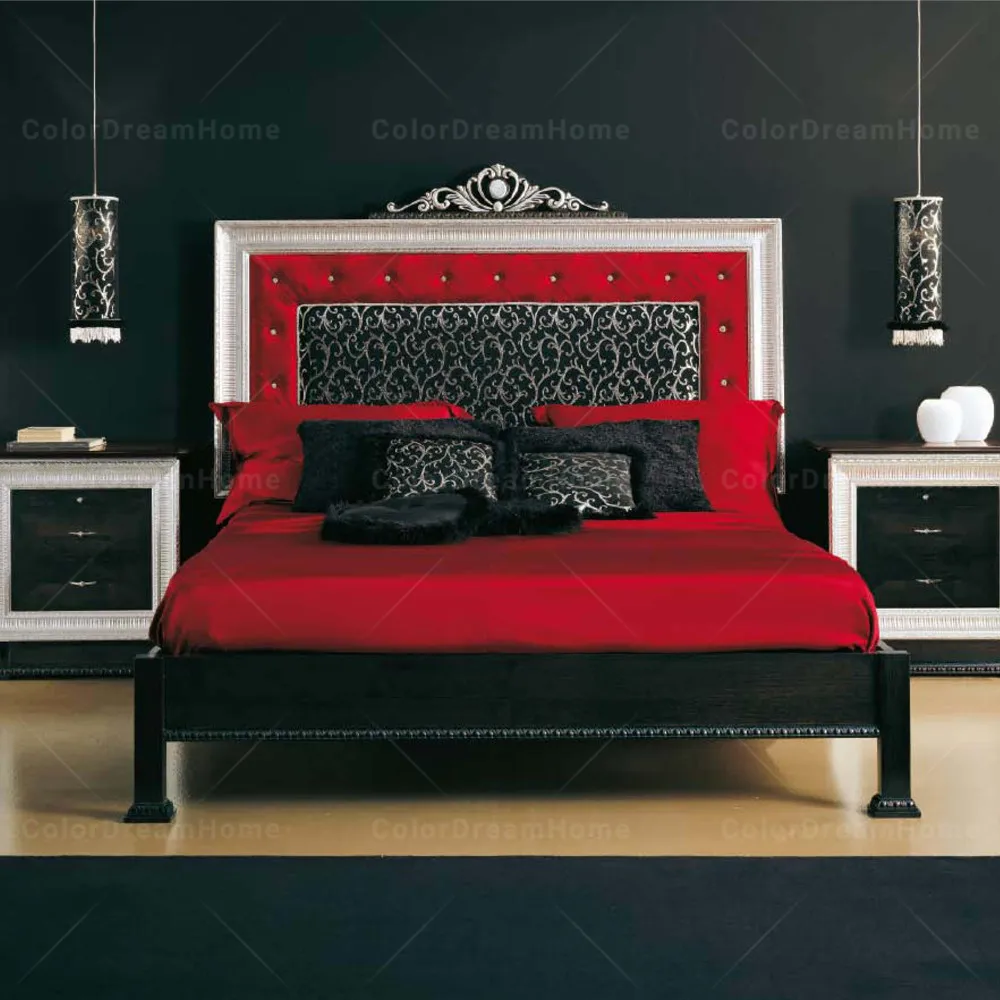Puff-cama de tela de tecnología desechable, cama doble de lujo,  minimalista, italiano, moderna, sencilla, red para dormitorio principal,  Color Rojo - AliExpress