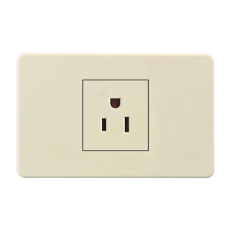 US Standard White Switch and Socket 220v Cooker Switch Design 1 Gang Smart Push Button No Netral Wall Switch With Indicator