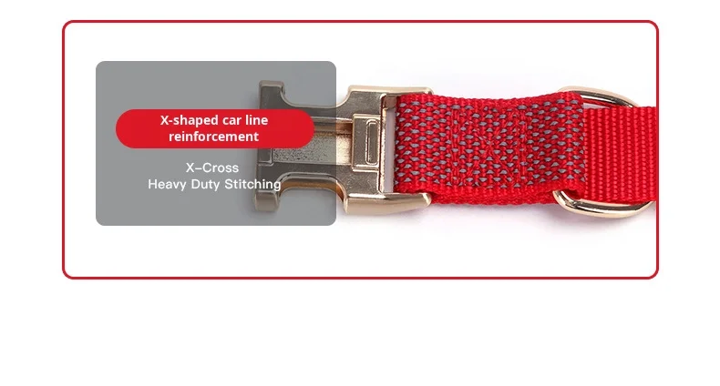 Glow Castle Solid Reflective Eco-friendly Nylon Dog Collar Luxury Metal Buckle Personalized Engraved Durable Training Leash