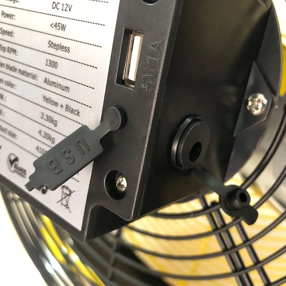 Electric Fan Message Battery Yellow Cooling Floor Fan Cooling Fan