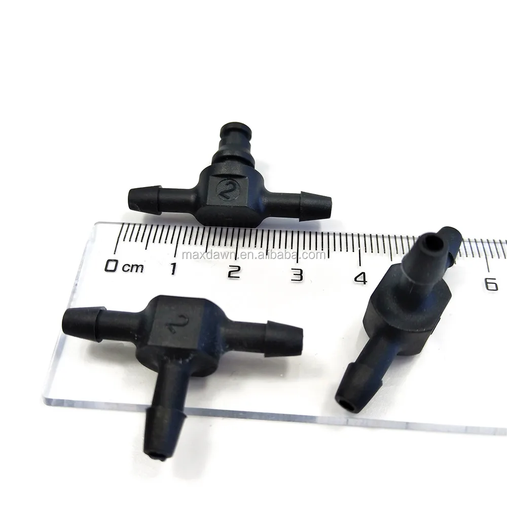 5 Plastic Diesel Fuel Return Line Overflow Hose Injector Top Connectors