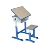 height adjustable wood engineering drawing table and chair