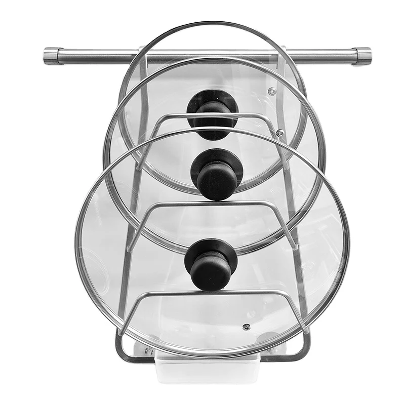 Venta al por mayor organizador de ollas Compre online los China Tapa de olla de pan para colgar en pared Estantería