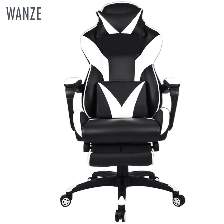 60mm Racing Casters Footrest 350mm Nylon Base High Density Sponge