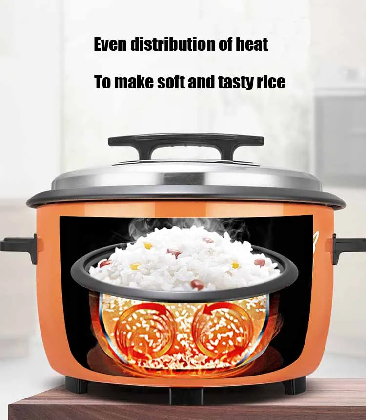 Big Size Commercial Drum Electric Rice Cooker With Nonstick Inner Pot
