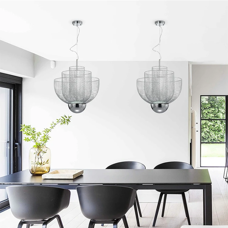 Modern and luxury ceiling light for hotel and restaurant LED 18W chandelier luxury lamp steel pendant chandelier