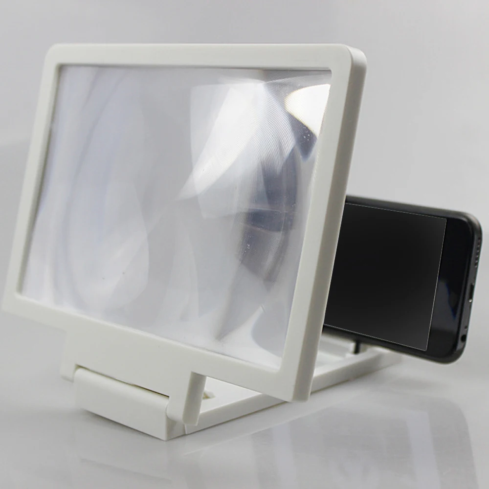 Universal Mobile Phone Screen Magnifier With Bracket Enlarge Folding 3d
