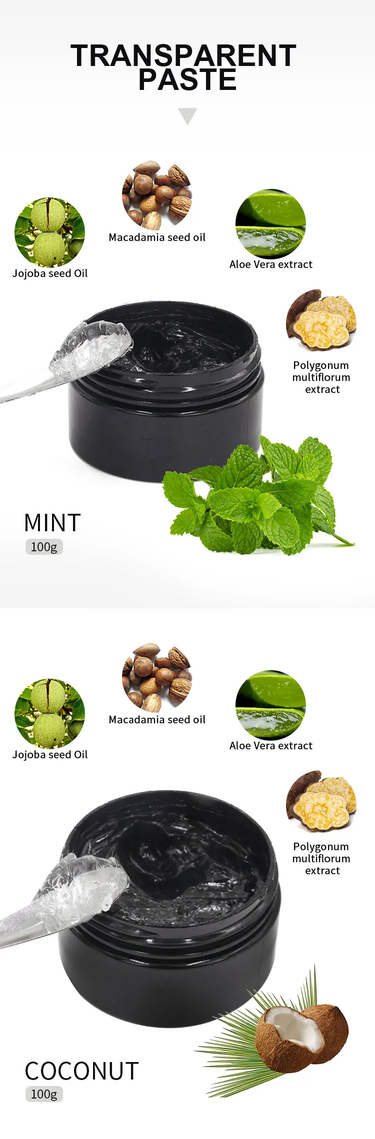 Wholesale Price Firm Hold Baby Bair Natural Edge Control Braiding Gel