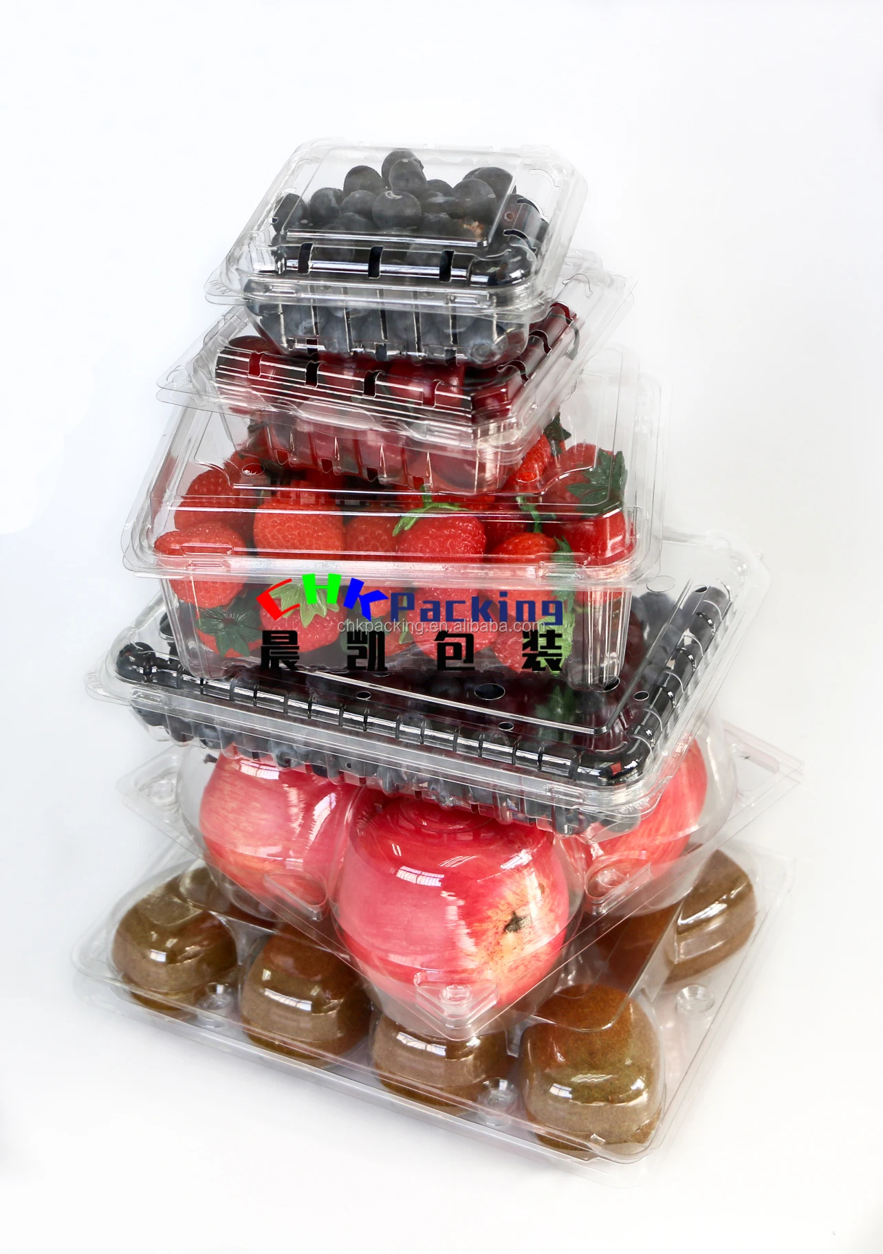 Transparent Clear Recycle Material Dried Fresh Fruit Packaging Box