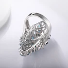 Luxury Custom natural blue Topaz Gemstone 925 sterling silver rings women fine jewelry