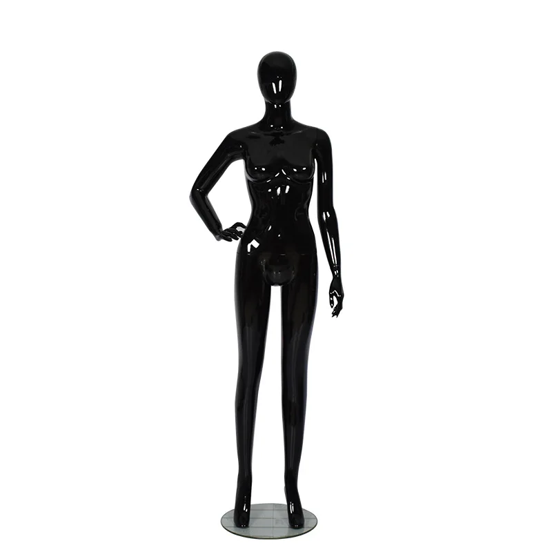 Fast Delivery Cheap Full Body Glossy Female Mannequins With Glass Base