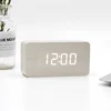 KH-WC002 Digital Voice Control Rectangle Wooden Learning LED Table Alarm Clock