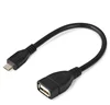 Factory OEM 15CM Micro USB Male to USB 2.0 Female OTG Data Cable
