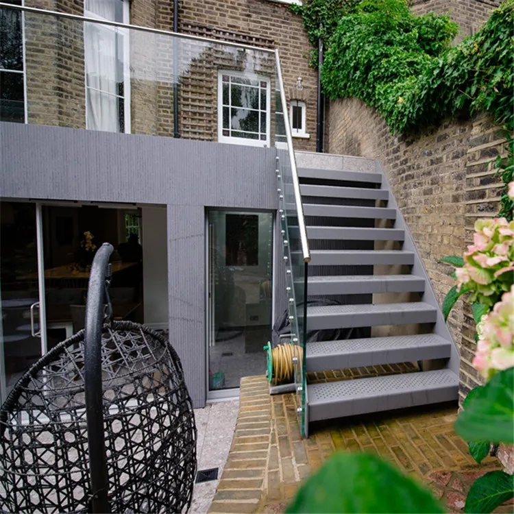 Escaleras Exteriores Prefabricadas,Metal,Al Aire Libre,Gran Oferta