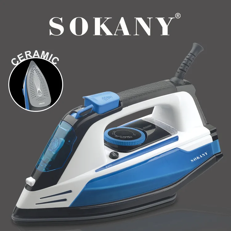 Sokany 2084 Mini Steam Iron For Clothes Adjustable Vertical Electric
