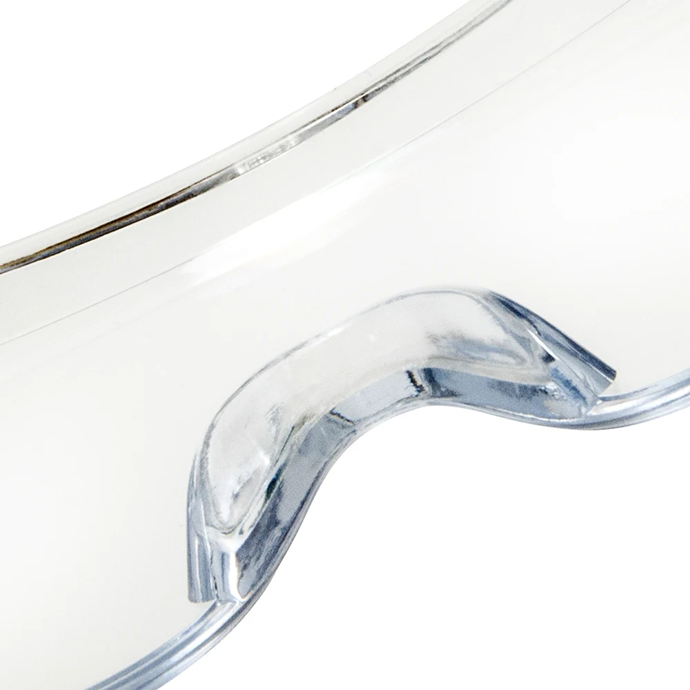Clear Frame Wraparound Coverage Polycarbonate Scratch Impact Resistant Eye Protection Goggles