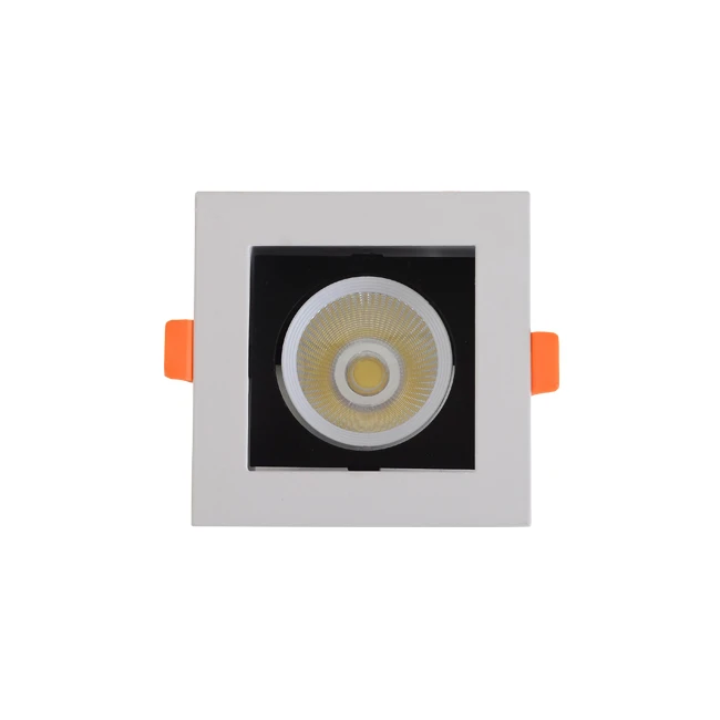 Adjustable recessed anti glare led downlight aluminum die cast CE led downlight square spotlight ceiling light for meeting room