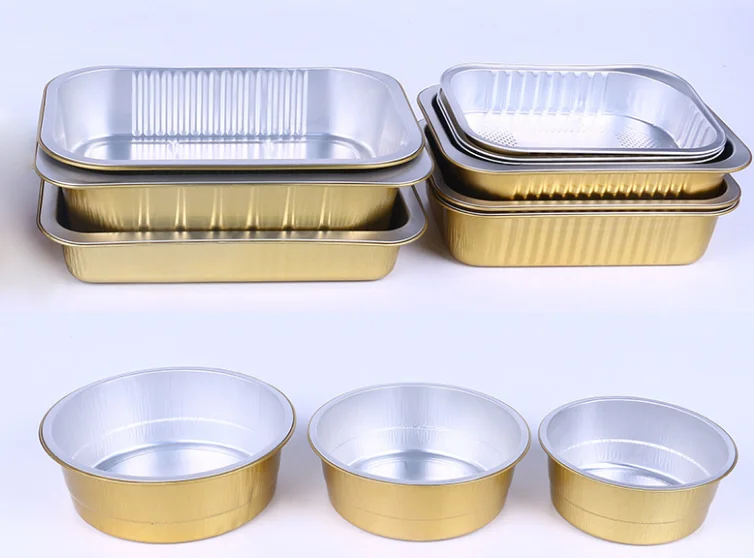 食品包装铝箔容器 100毫升毫升一次性铝箔餐盒