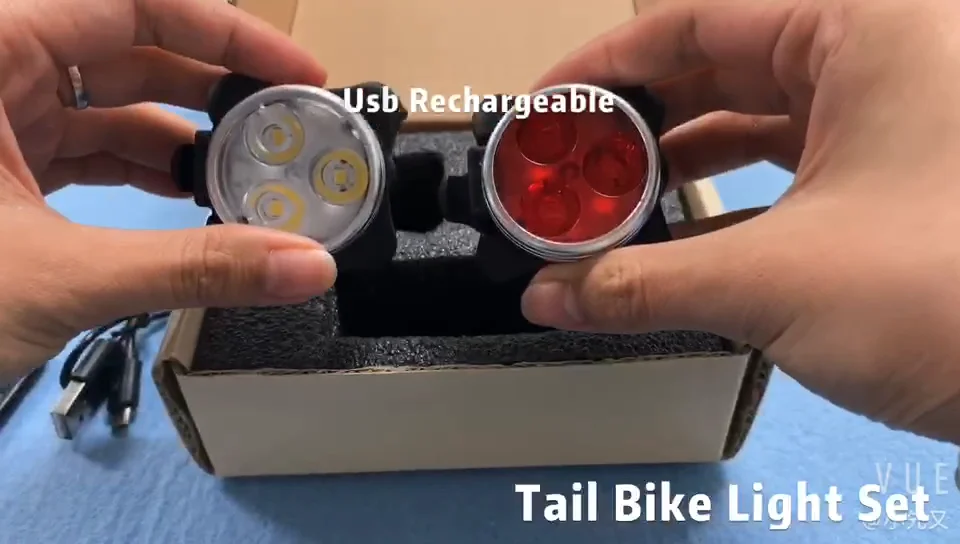 Usb Rechargeable Front White Bicycle Light Waterproof 4 Modes Bike Red