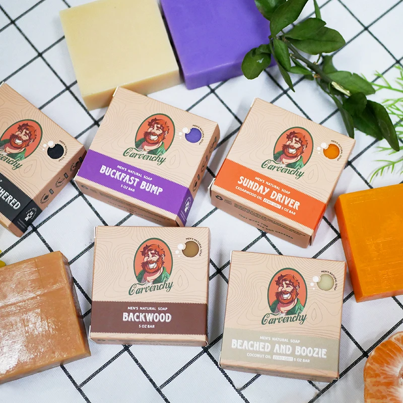 Carvenchy Natural Organic Cold Process Soap Exfoliating Deep Cleansing