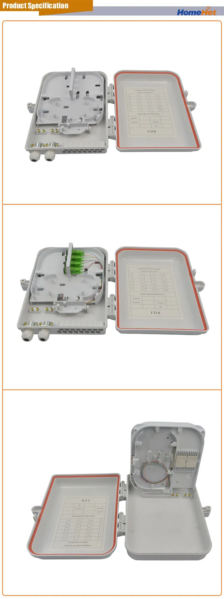 High quality 16 Core Outdoor Fiber Optic Terminal Box FTTH with waterproof connector Fiber Cable Distribution Box