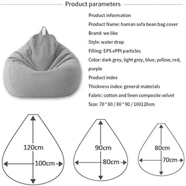 Wholesaler Beanbag Cover Beanbag Chair Bean Soft With Linen Fabric Bean