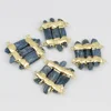 LS-D1286 Fashion Natural Blue Kyanite Irregular Shape Pendants With 4 loops Gold Electroplated pendant For Female Jewelry Making